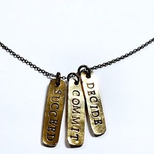 Alisa Michelle Motivational Pendant Necklace POSITIVE Fashion Jewelry